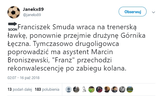 Franciszek Smuda WRACA na ławkę trenerską!